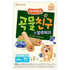 韓國Ivenet貝貝 糙米手指餅/藍莓味 5g x 8條