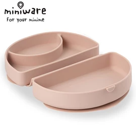 美國Miniware 摺疊矽膠餐盒-粉紅鹽