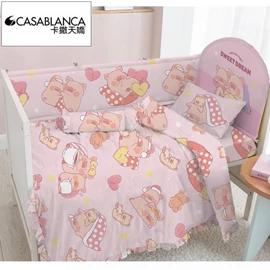 【Casablanca】婴儿床 2件套(床单连枕袋)-罐头猪LuLu