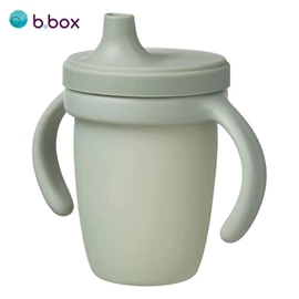 澳洲b.box 矽膠鴨嘴學飲杯/ 鼠尾草 240ml