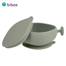 澳洲b.box 全矽胶吸盘碗连盖/ 鼠尾草