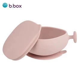 澳洲b.box 全矽胶吸盘碗连盖/ 粉红