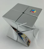 DianSheng Galaxy Twisted 2x2 Cube Metallized Silver Body