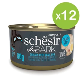 Schesir After Dark 貓主食肉醬罐/ 雞肉鵪鶉蛋 80g X 12罐