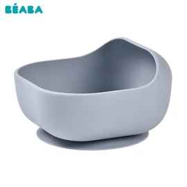 法国BEABA 矽胶吸盘学习碗/ 灰色