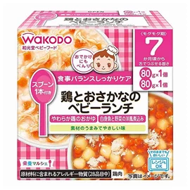 日本和光堂 即食營養便當/ 雞肉粥 80g+西式燉鱈魚蔬菜 80g