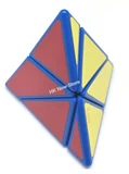Lee 3-axis Mutabilis Pyraminx Blue Body (6 color stickers, limited edition)