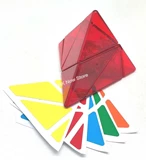 Lee 3-axis Mutabilis Pyraminx Ice Red Body (6 color stickers, limited edition)