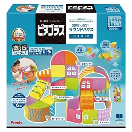 日本People 益智磁性積木BASIC系列/ 圓形小屋組合 40片