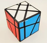 ZePuzzles Crazy Fisher 2x3x3 Black with 6-color Tiled