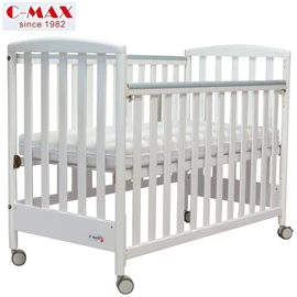 C-MAX 標準嬰兒床 #1803 (附送4吋床褥)-白色