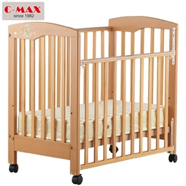 C-MAX 標準嬰兒床 #701-M (附送4吋床褥)-原木色
