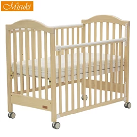 Misuki 標準嬰兒床#MS-3018 (附送4.8吋床褥)-原木色