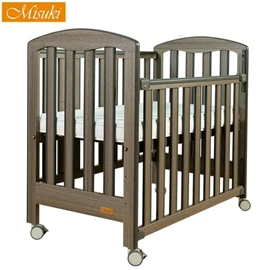 Misuki 生態系列嬰兒床#ECO-3 (附送8cm床褥)-沙貝紋