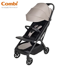日本Combi Auto N Neo 自動收摺輕量手推車/ 米色