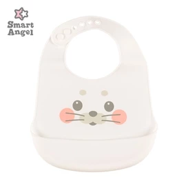 日本西松屋 Smart Angel 矽膠圍兜/ 小海豹