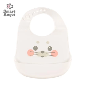日本西松屋 Smart Angel 矽胶围兜/ 小海豹