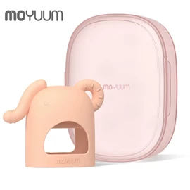 韓國Moyuum 白金矽膠手套牙膠(連收納盒)-粉紅小象