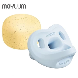 韓國Moyuum 白金矽膠安撫奶嘴連盒/ 1號 棉花糖藍