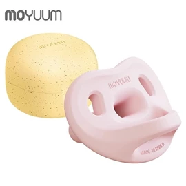 韓國Moyuum 白金矽膠安撫奶嘴連盒/ 1號 棉花糖粉