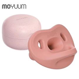 韓國Moyuum 白金矽膠安撫奶嘴連盒/ 3號 莓果紅