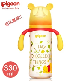 日本Pigeon 母乳實感寬口徑PPSU奶瓶-330ml 小熊維尼