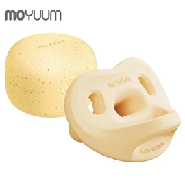 韓國Moyuum 白金矽膠安撫奶嘴連盒/ 1號 芒果黃