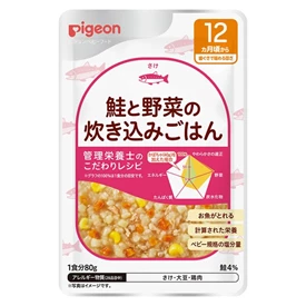 日本Pigeon 便利营养即食餐包-三文鱼蔬菜饭 80g