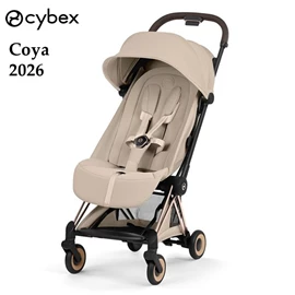 德國Cybex Coya 2026 便攜嬰兒手推車/ 玫瑰金車架 Cozy Beige