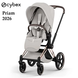 德國Cybex PRIAM 2026 豪華嬰兒手推車/ 玫瑰金車架 City Grey