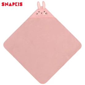 Snapkis 2合1 嬰兒浴巾連帽/ 小兔