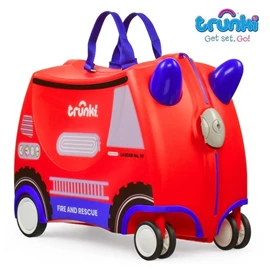 英國Trunki Glide Ride-on 兒童可騎乘行李箱/ Frank the Firetruck