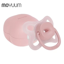 韓國Moyuum 透氣矽膠安撫奶嘴連盒/ 2號 粉紅色