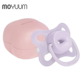 韓國Moyuum 透氣矽膠安撫奶嘴連盒/ 2號 紫色