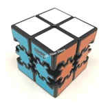 Bram & Oskar Gear 2x2 Cube Black Body (6-color stickers)