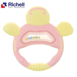 日本Richell 牙膠 乳齒訓練器 (附盒)粉色