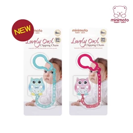 Minimoto 貓頭鷹奶嘴鏈(兩色選)