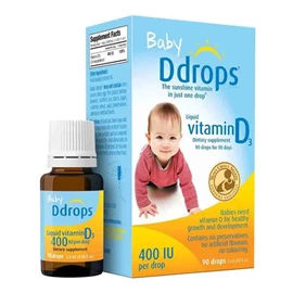 加拿大Baby Ddrops 嬰兒維他命D3滴劑(2歲以下) 400IU 90滴-2.5ml