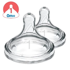 美国Dr. Brown's Options+ 仿母乳矽胶奶咀(两个装);;0M+