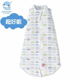 台灣KuKu Duck 超好眠三合一懶人包巾-秋月粉櫻