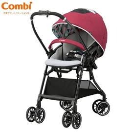 日本Combi Sugocal Light 全自動四輪轉向嬰兒手推車/ 莓果紅