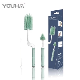 Youha 优合 硅胶奶瓶+奶嘴+饮管刷套装