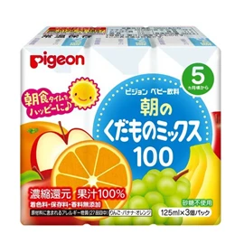 日本Pigeon 晨光婴儿果汁-杂果汁 125ml x3包