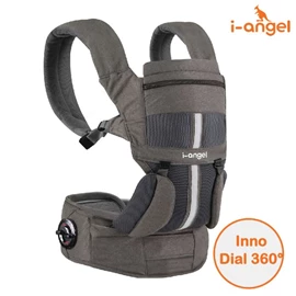 韓國 I-Angel Inno Dial 360°全方位嬰兒揹帶-炭灰
