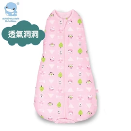 台灣KuKu Duck 超好眠洞洞成長包巾-春意粉林