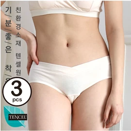 韓國Mom’s day 柔滑天絲低腰孕婦內褲-3條裝