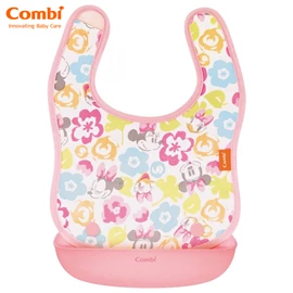 日本Combi 防油污可拆式圍兜-米妮