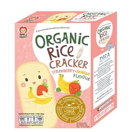 Apple Monkey 有機DHA牙仔餅(低敏)-30G(3G X 10包)士多啤梨香蕉味