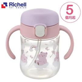 日本Richell TLI 第3代 鴨嘴吸管水杯-熊仔 200ml