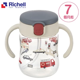 日本Richell TLI 第3代 吸管水杯-汽车 200ml